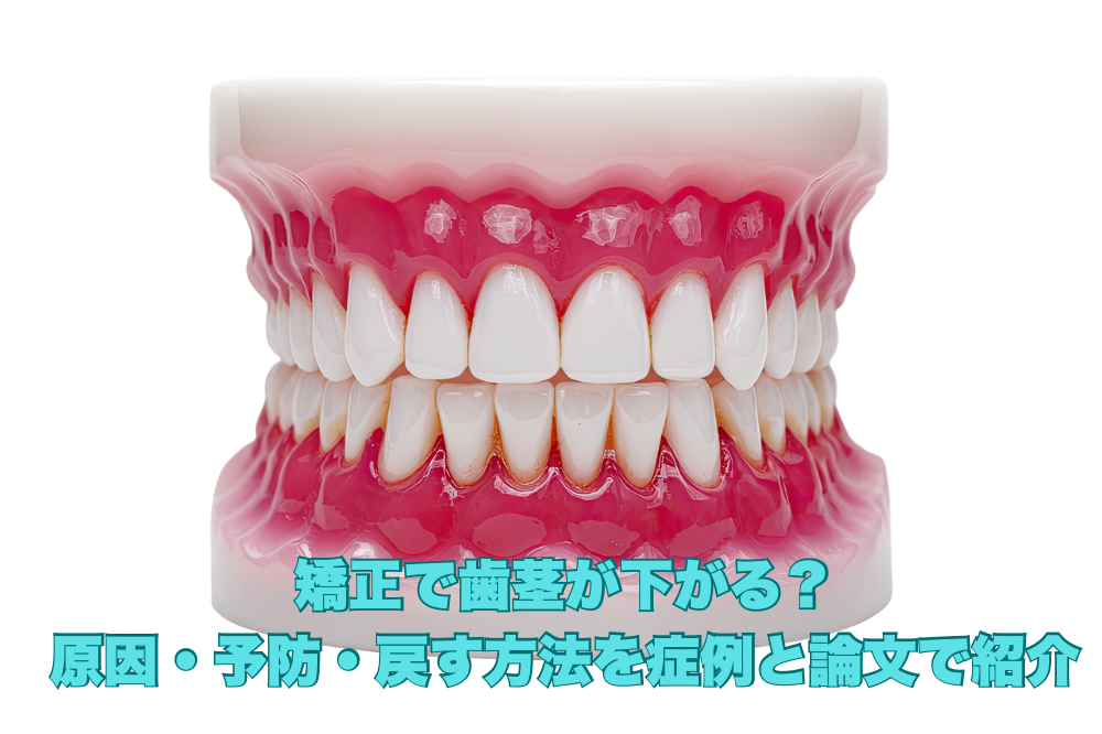 矯正で歯茎が下がる？原因・予防・戻す方法を症例と論文で紹介